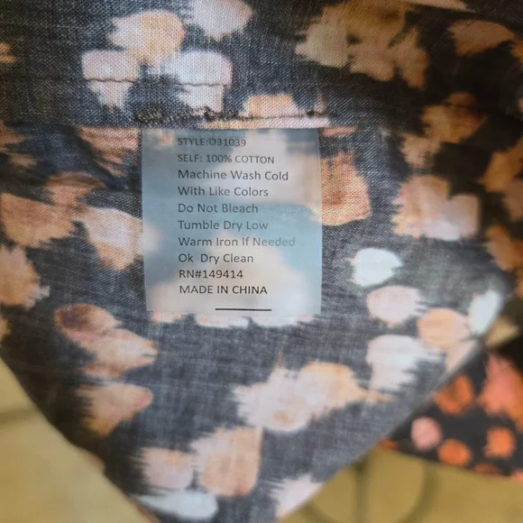 Johnny Was Calme Shirred Neck Tier Oversized Dress L 031039 cotton - Picture 4 of 6